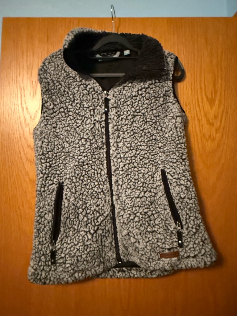 Free Country Gray Sherpa Fleece Vest